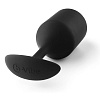 Чёрная пробка для ношения b-Vibe Snug Plug 4 BV-010-BLK (14 см)