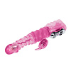 Розовый ротатор со стимулятором клитора Baile BW-020003-0101 (25,5 см)