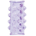 Фиолетовая насадка на пенис с пупырышками Dream Toys BASICX TPR SLEEVE PURPLE 0.7INCH 20679