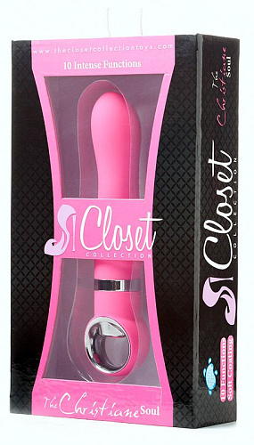 Розовый силиконовый вибратор Closet Collection CHRISTIANE SOUL 390025 (17,8 см)