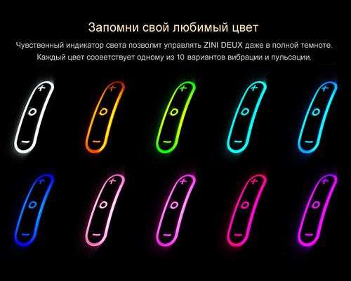 Черный вибратор для пары 2 в 1 ZINI DEUX ZV023