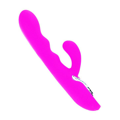 Лиловый перезаряжаемый водонепроницаемый вибромассажёр Baile Passion BI-014107 (22,5 см)