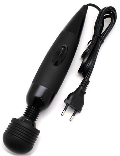 Чёрный вибратор-жезл Eroticon 30481 (25 см)