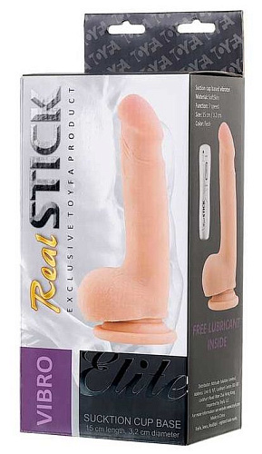 Телесный вибратор на присоске ToyFa 981004 (15 см)