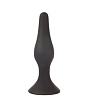 Чёрная анальная пробка Bior toys Sex Expert SEM-55039 (11 см)