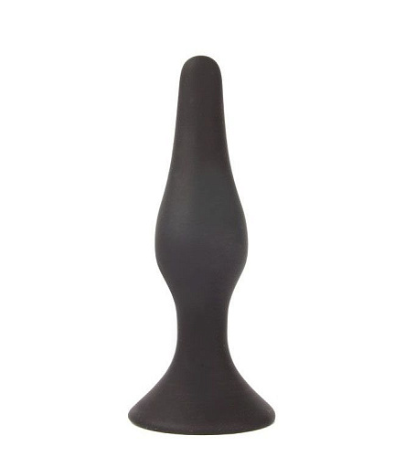 Чёрная анальная пробка Bior toys Sex Expert SEM-55039 (11 см)