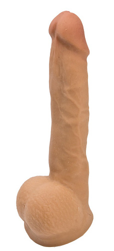 Телесный фаллоимитатор из реалистичного материала CyberSkin Topco Sales Cyber Cock with Balls Medium 1070057 (18 см)