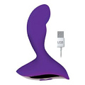 Фиолетовый изогнутый вибромассажёр с 10 режимами вибрации Bior toys ST-40165-5 (9 см)