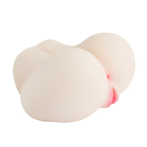 Попка и вагина с вибрацией телесного цвета Baile BM-009141