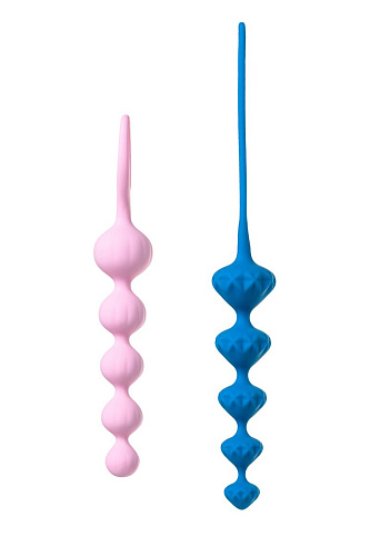Набор из 2 цветных анальных цепочек Satisfyer Beads J01756 Color Set