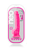 Розовый реалистичный фаллоимитатор на присоске Blush Novelties NEO 7.5INCH DUAL DENSITY COCK W. BALLS BL-89700 (19 см)