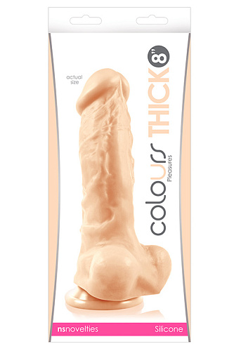 Большой телесный фаллоимитатор NS Novelties Colours Pleasures Thick 8 Dildo NSN-0405-41 (23,8 см)