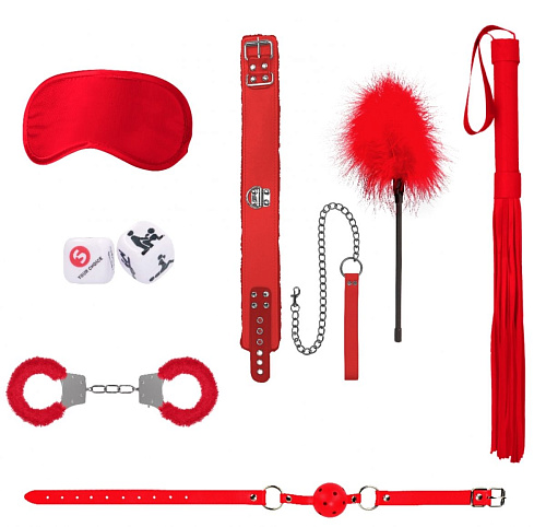 Красный игровой набор Shots Media BV Introductory Bondage Kit №6 OU369RED
