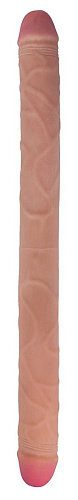Крупный двусторонний фаллоимитатор телесного цвета LOVETOY (А-Полимер) 934200 (55,5 см)