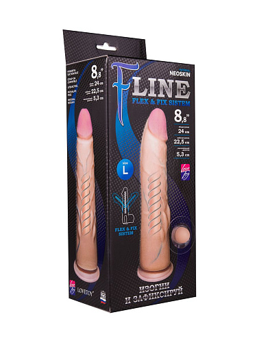 Реалистичный фаллоимитатор телесного цвета на присоске LOVETOY (А-Полимер) F LINE 580203 (24 см)