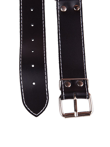 Кожаные ременные чёрные наручи Sitabella 3066-1