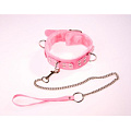 Розовый ошейник с поводком Sitabella 5014-4