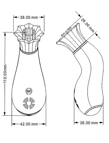 Розовый клиторальный вибратор с вращением Yuanse Betty B-0007B