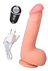 Вибратор с пультом ДУ и 10 режимами вибрации телесного цвета ToyFa 987017 (16 см)