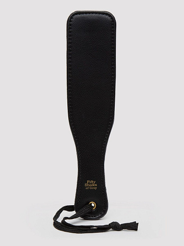 Чёрная шлёпалка Fifty Shades of Grey Bound to You Faux Leather Small Spanking Paddle FS-80140 (25,4 см)