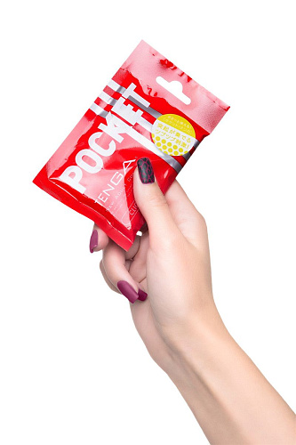 Прозраячный карманный мастурбатор Tenga CLICK BALL POT-002