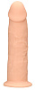 Телесный фаллоимитатор без мошонки Shots Media BV Silicone Dildo Without Balls REA080FLE (19,2 см)