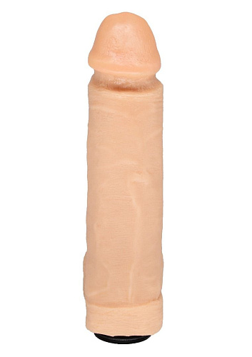 Телесная насадка-фаллос для трусиков с плугом LOVETOY (А-Полимер) 201500 (19 см)