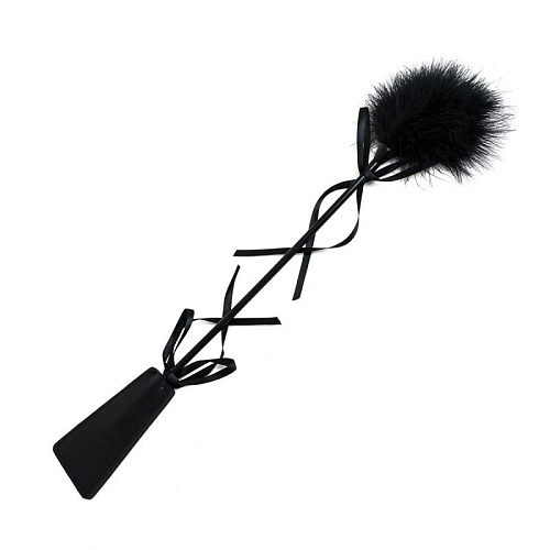 Чёрный стек с чёрной пуховкой Сумерки богов 911-06 PP DD (45 см)