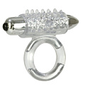 Прозрачное эрекционное кольцо с вибрацией California Exotic Novelties Support Plus Pleasure PointSE-1466-10-3