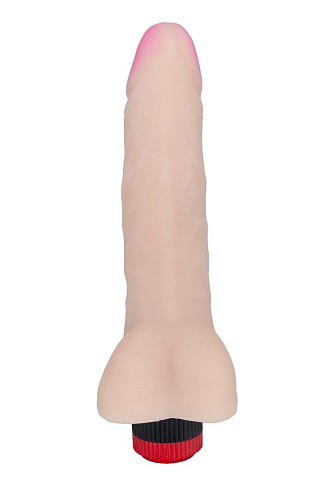 Реалистичный виброфаллос телесного цвета из неоскин LOVETOY (А-Полимер) 808300 (18 см)