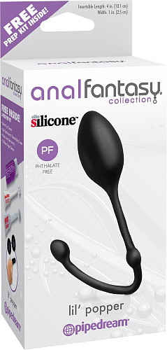 Чёрный анальный стимулятор Pipedream Lil Popper PD4626-23