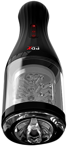 Прозрачный мастурбатор-ротатор с голосовым сопровождением Pipedream Talk Dirty Rotobator RD526