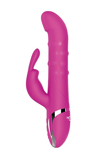 Розовый вибратор-кролик Tonga N 40 RECHARGEABLE DUO VIBRATOR 530040 (24 см)