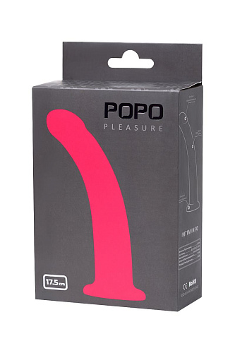 Розовый анальный фаллоимитатор с изгибом POPO Pleasure 731340 (17,5 см)