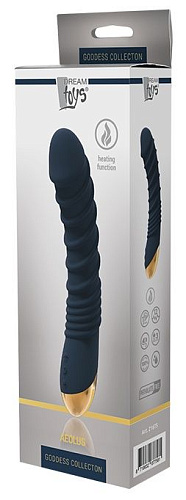 Синий вибромассажёр Dream Toys AEOLUS 21675 (21 см)