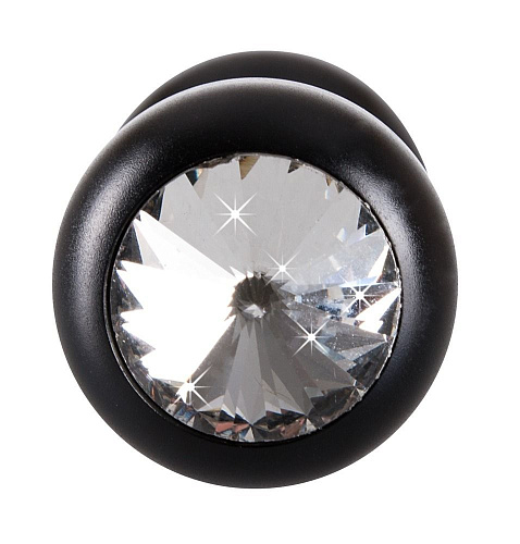 Анальная втулка чёрного цвета Orion Diamond Plug M 0509523 (8 см)