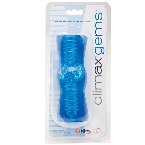 Голубой мастурбатор Topco Sales Climax Gems Aquamarine Hand Job Stroker 1004008