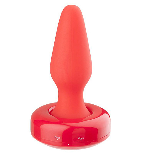 Красная вибровтулка из силикона NMC FLEXI HEAD 4INCH VIBRATING BUTT PLUG 111611 (10,2 см)