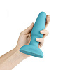 Голубая вибропробка с ротацией шариков b-Vibe RIMMING REMOTE CONTROL PLUG TEAL BV-001-TL (12 см)