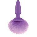 Фиолетовая анальная пробка с фиолетовым заячьим хвостом NS Novelties Bunny Tails Purple NSN-0510-55