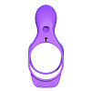 Фиолетовое эрекционное кольцо-насадка на пенис и мошонку Pipedream Ultimate Couples Cage PD5816-12