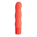 Оранжевый вибромассажёр с рельефом NMC PURE 3.5INCH VIBRATOR ORANGE 111640 (9 см)