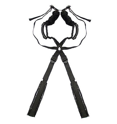 Чёрный бондажный комплект на сбруе Romfun Romfun Sex Harness Bondage PE-002