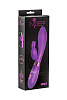 Фиолетовый вибратор с клиторальным зайчиком Indeep Yonce 7702-02indeep (20,5 см)