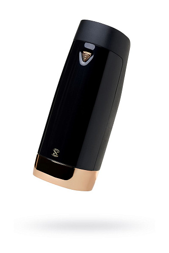 Чёрно-золотой мастурбатор с вибрацией Sirens Ares S-2