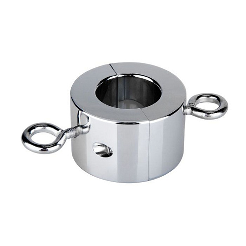 Стальной растяжитель мошонки с петлями для подвешивания грузов (большого размера) Erotic Fantasy EF-HM-023