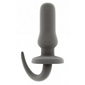 Серая анальная пробка с хвостом Shots Media BV SONO №13 SON013GRY