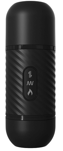 Чёрный вибромассажёр с функцией поступательных движений Pipedream Ass Thruster PD4777-23