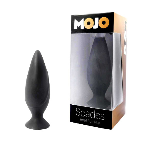 Чёрная большая анальная пробка Seven Creations Mojo F0024B1MPGAC (11 см)
