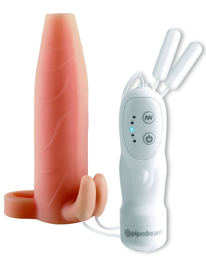 Телесная вибронасадка Pipedream Duo Clit Climax-Her PD4122-21 (15 см)